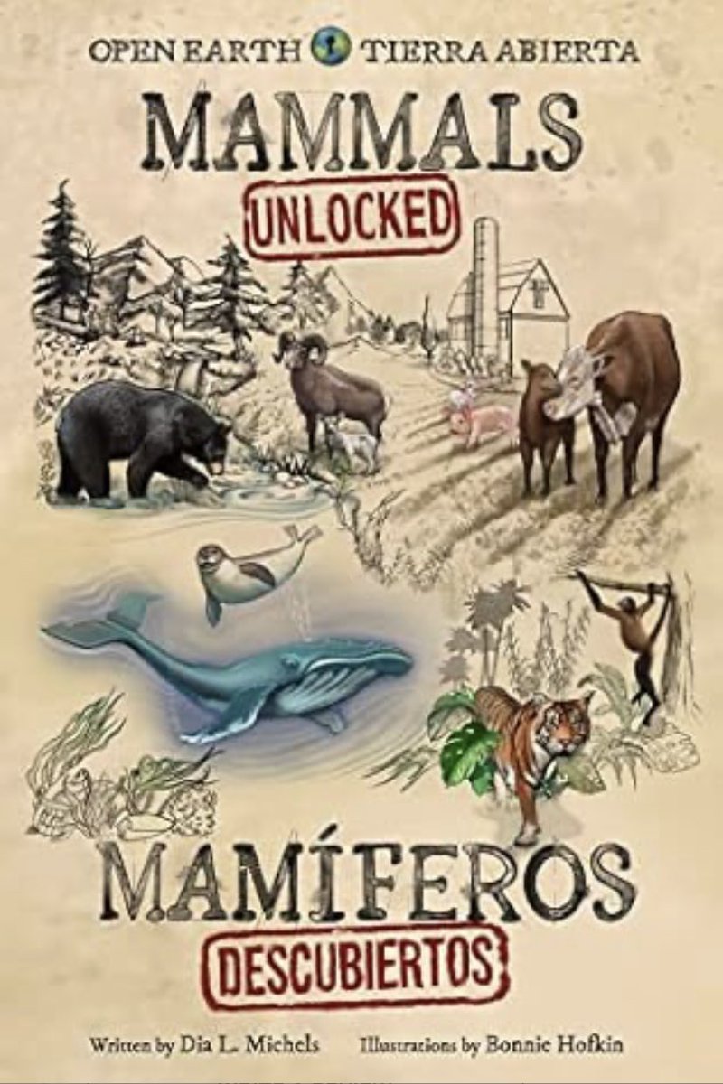Released on 11/1, Mammals Unlocked is amazing! Written in English & Spanish, there are 99 questions & answers w/tons of detail that kids will love! TY to #sciencenaturally for sharing this review copy. @DiaMichels @ctcasl @MsThomBookitis #brewster13library #lymanr13library