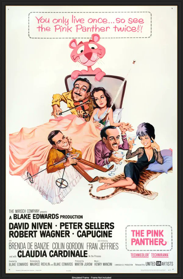My dad would start laughing before the funny scene started, it was maybe his favorite movie. 

#NowWatching #210 'The Pink Panther' (1963) with #PeterSellers #DavidNiven #RobertWagner #Capucine #ClaudiaCardinale #ThePinkPanther #ComedyMovies #ComedyFilms #2024MyMovieList