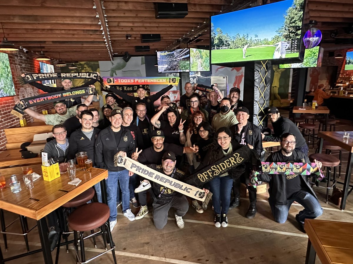 The officiating was questionable, but there was no doubt our joint watch party with the <a href="/LafcOffsiders/">LAFC Offsiders</a> was a success!!  

Thanks to all who joined us today at @hitopslosfeliz !  

#lafc #lafcpriderepublic #lafcoffsiders #lafc3252 #lgbtq