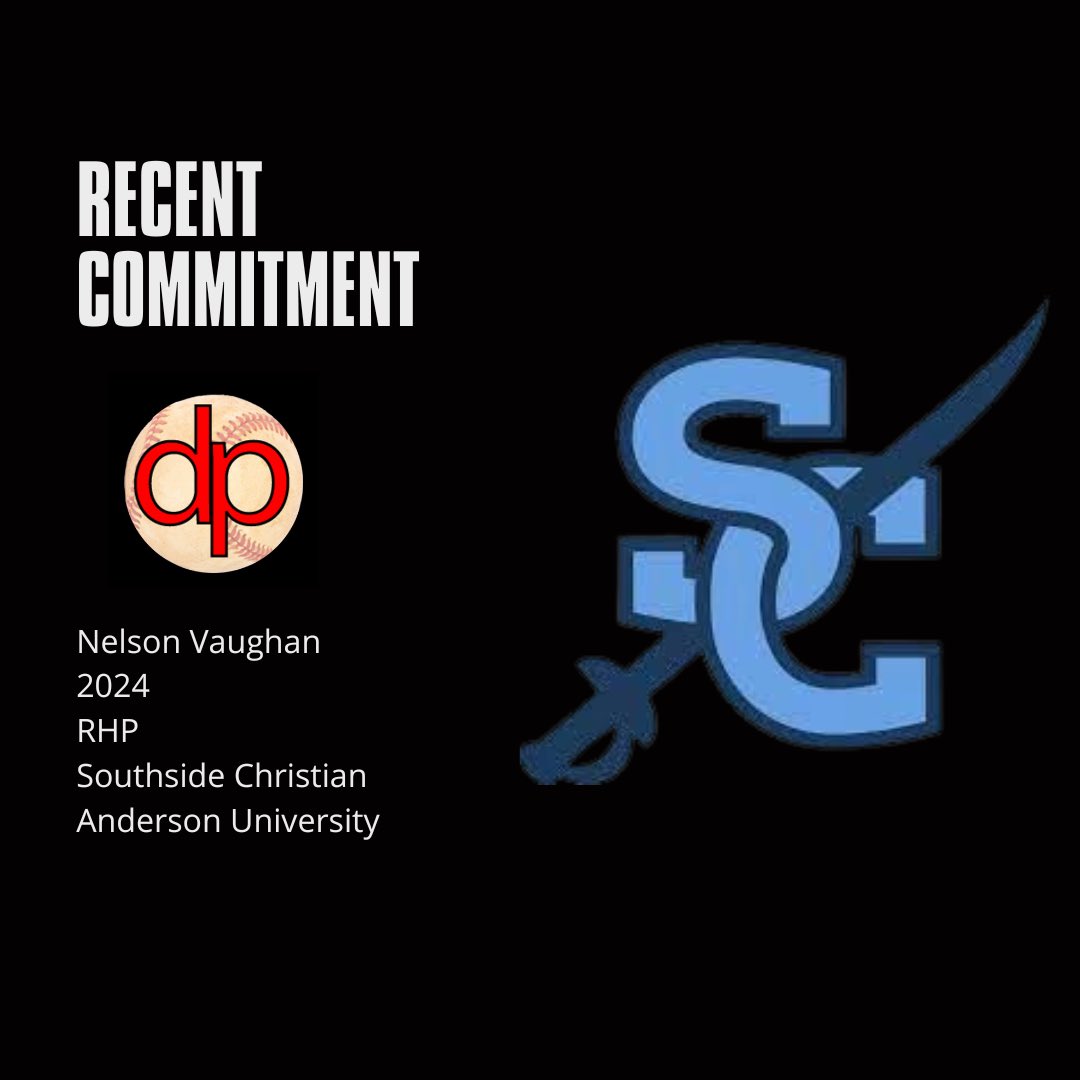 diamondprospect's tweet photo. This week, 2024 RHP Nelson Vaughan of Southside Christian School made a commitment to play college baseball at Anderson University. https://t.co/t9vf5TC6bo