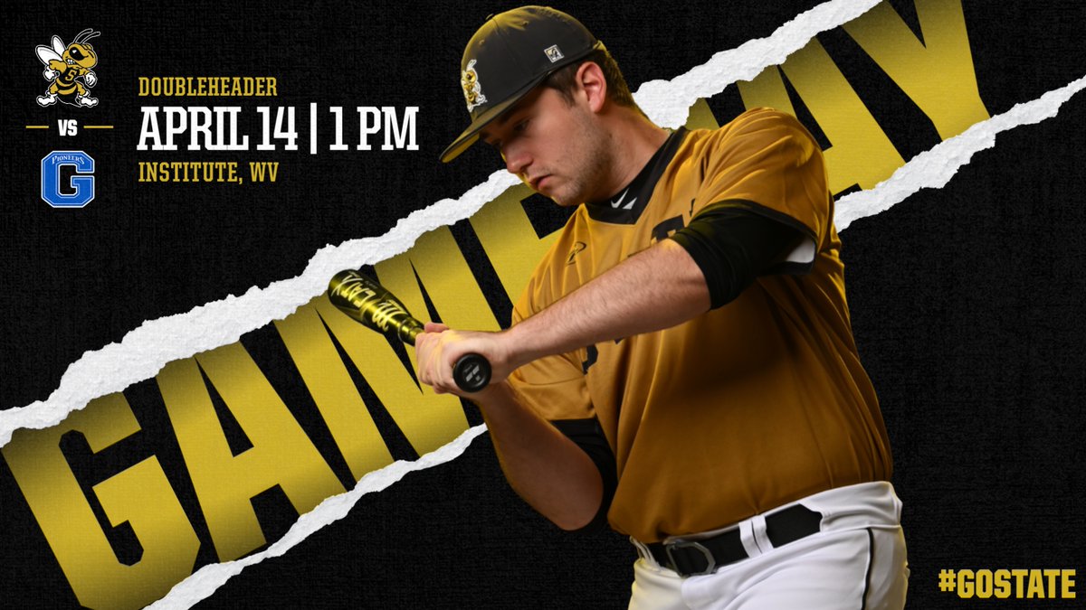 wvsuathletics's tweet photo. ⚾️ vs. Glenville St. 
📍 Institute, WV 
⏰ 1:00 PM
💻 https://t.co/XgGcG5SaFH 
📊 https://t.co/IN4L5l7Wr1 https://t.co/FtwSR6moyU