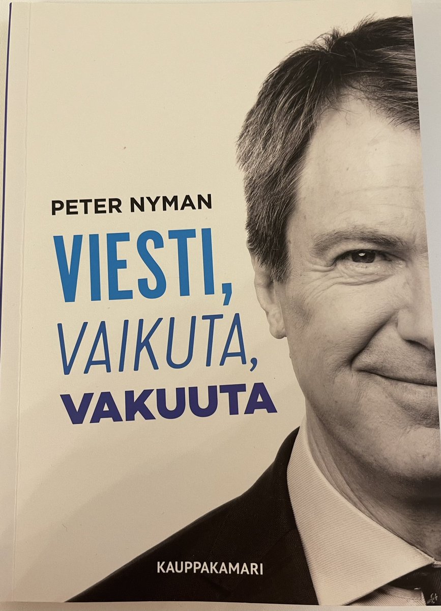 Aivan mielettömän kiva kirja @RealPeterNyman Hyvin erilainen kuin mitä kuvittelin, mutta tämä vei mennessään! Hybridivaikuttamista, Kimi Räikkönen, ethos&pathos&logos, kompurointia lavalla, Zalandon haleja, Martin Luther King Jr. Kaikkea sait sujuvasti kansiin. Vahva suositus 👍