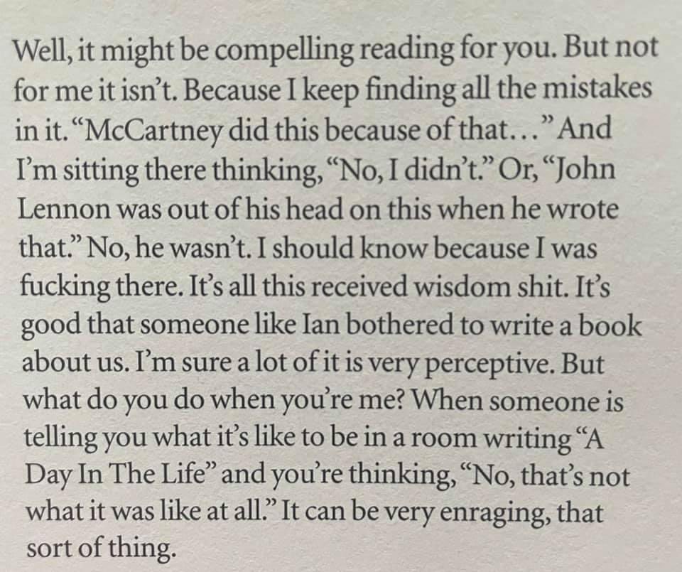 Paul McCartney talks about Ian Macdonald’s ‘Revolution in the Head’, Uncut Magazine, 2004.