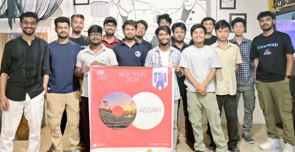 Web3Assam's tweet photo. Kokrajhar, you rocked the @callusfbi #Superbased meetup! 🚀 

Thanks to everyone who joined us for BASEd conversations on @farcaster_xyz, #crypto social, and #Web3. 

Let's keep the momentum going🤩

#Web3Assam  #Kokrajhar https://t.co/kvjvoOd9tD