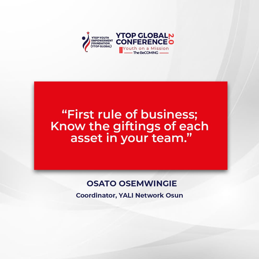 YTOPGLOBAL's tweet photo. Excerpts from Osato Omo-Osemwingie in Panel Discussion
YTOP Global
...expand to that future
#ytop #ytopglobal #ytopconference #youthonamission #ytopconference2 #GlobalChangeMaker #personaldevelopment #youthdevelopment #capacitydevelopment #ImpactChronicles https://t.co/eDnEUpr2NF