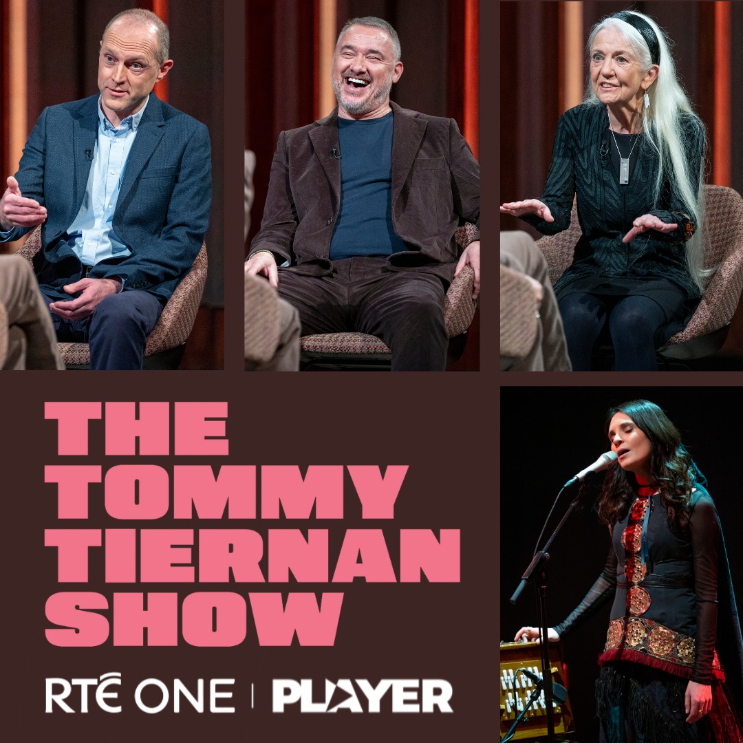 The Tommy Tiernan Show Season 8 | Episode 15 #TommyTiernanShow Stephen Hendry, Prof Brendan Kelly, Paula Meehan, music from Roisin El Cherif performing ‘Siúil a Rúin' with MC duties by Fred Cooke Stream the episode now on @RTEplayer via tommytiernan.ie/chat-show/