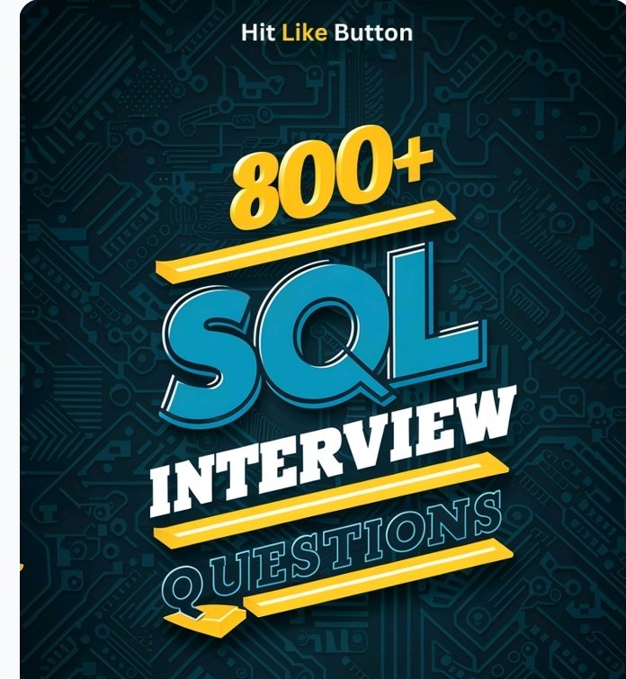 Get Absolutely Free 🤩🔥 800+ SQL Interview Questions 📚♂️ Simply 👇 1 . Follow [So I Can Dm You] 2. comment [SQL] 3. Repost Note..[Only For first 10 DM ✨] #SQL #DataScience #course