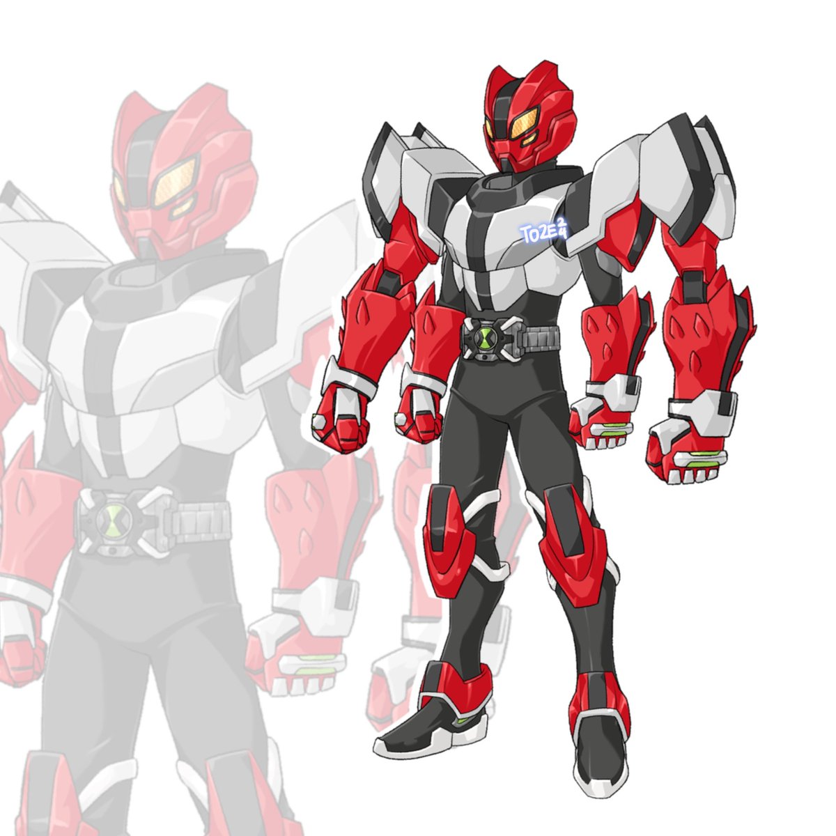 TokuXBen10 Kamen Rider Omnitrix Four Arms extra Upgrade Form