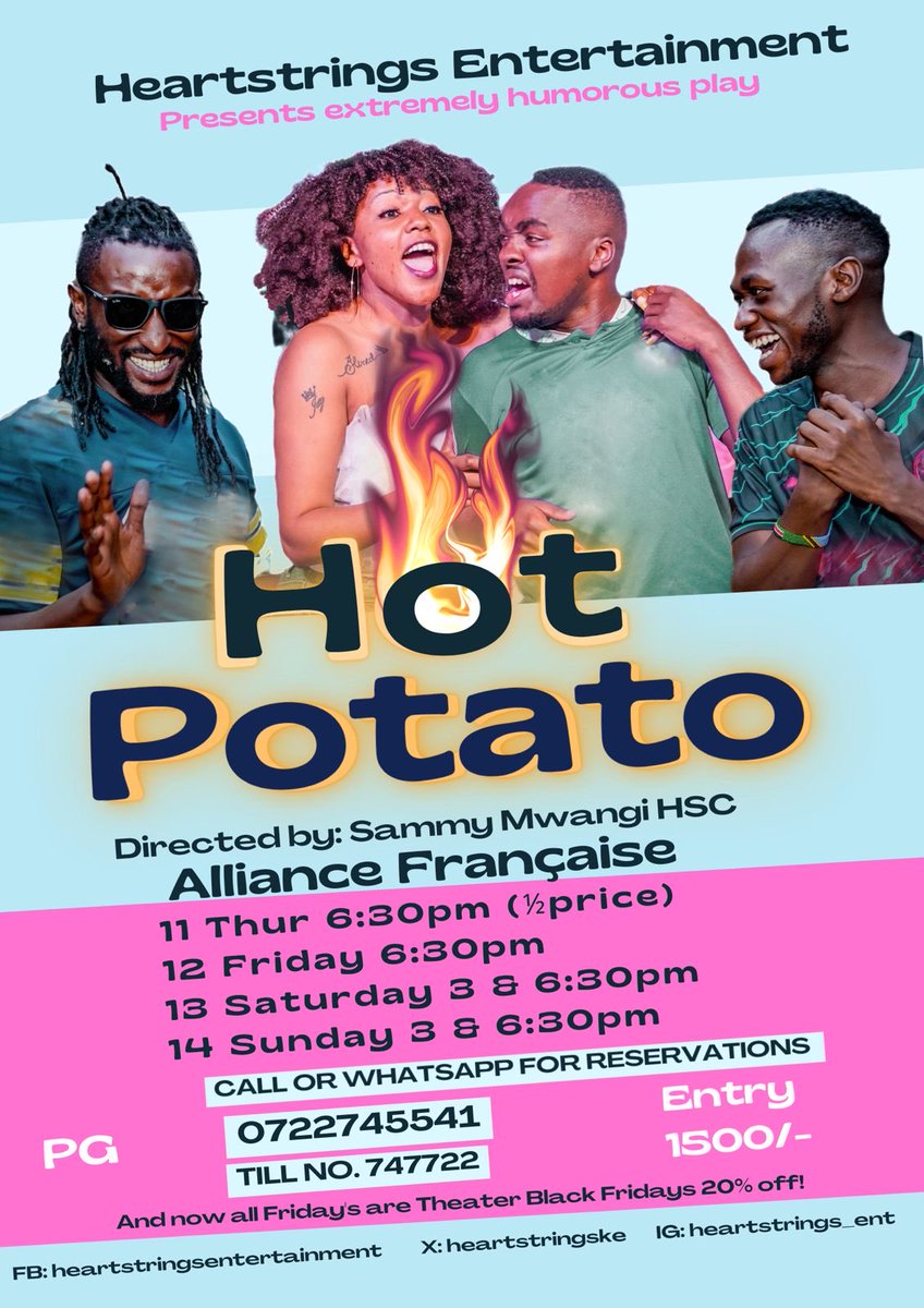 2 final theatre comedy shows today at Alliance Francaise by masters of fun,Heartstrings Kenya.