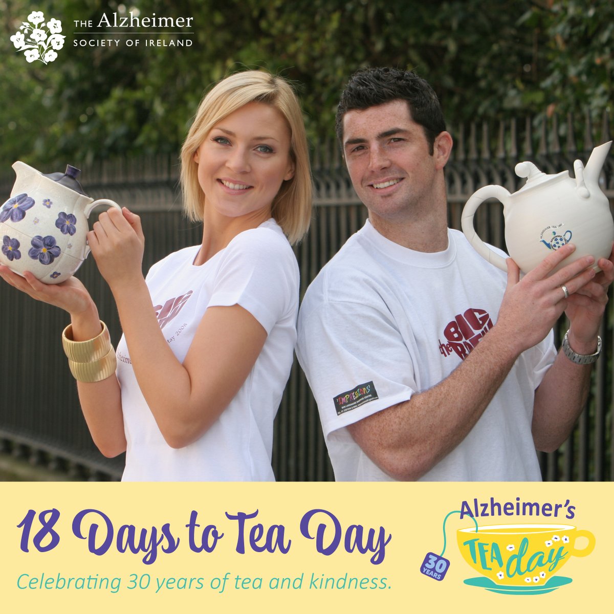 Celebrating more of our wonderful Tea Day champions, like Irish Rugby legend @KearneyRob and Sarah McGovern. Register for your #TeaDay2024 packs at teaday.ie.