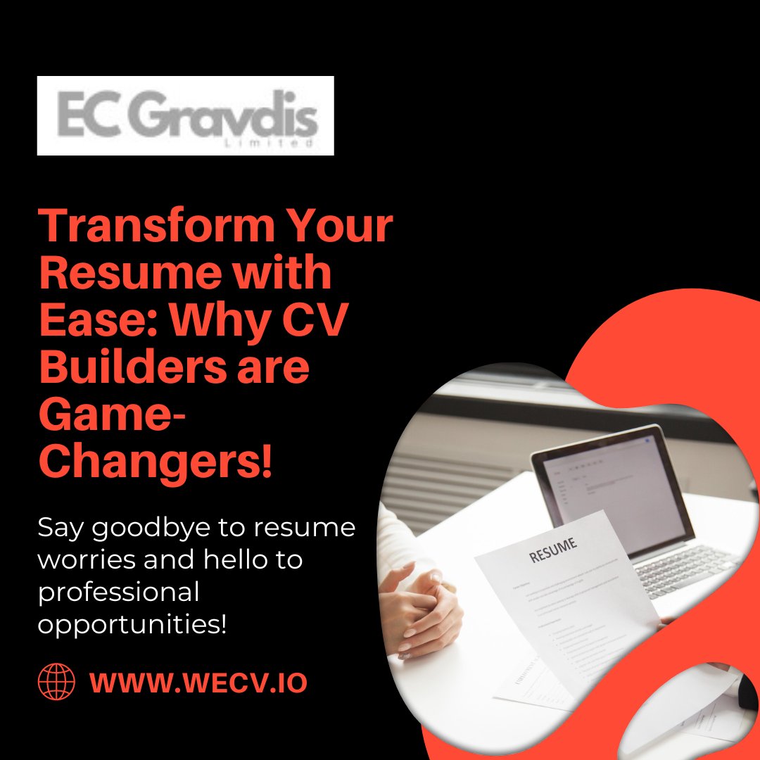 Discover how a CV builder can help you create stunning resumes effortlessly.  #ResumeRevolution #CareerBoost