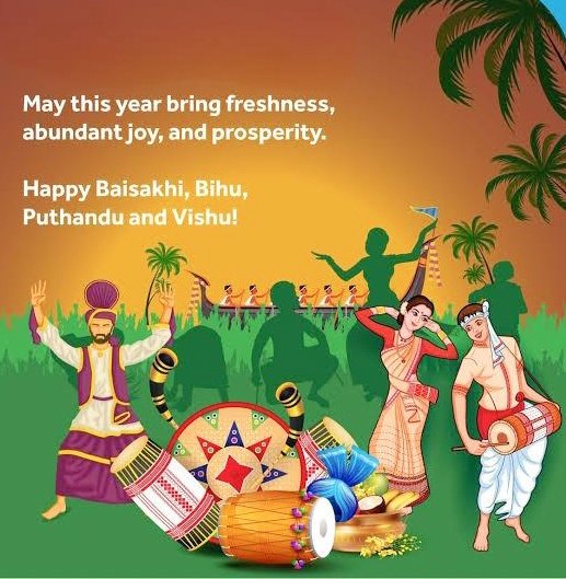 Wishing a very happy new year to all those celebrating today! 🙏🎊 #Vishu #Puthandu #Baisakhi #Bihu