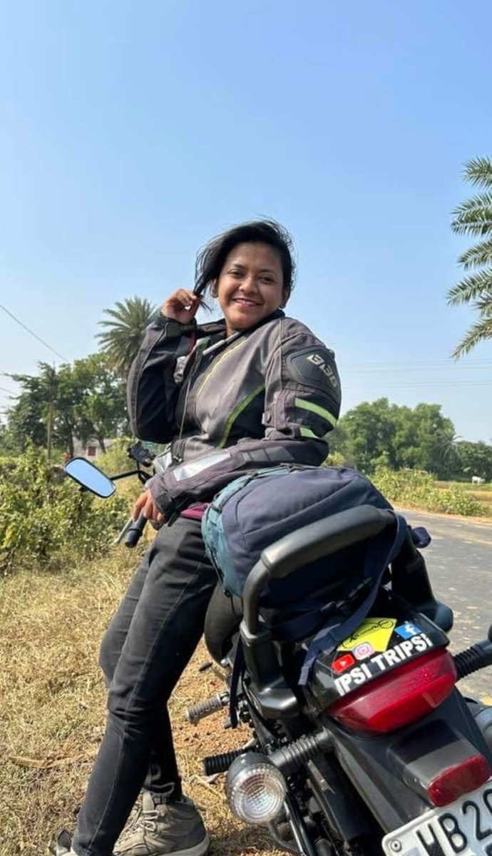 Congratulations to Ms. Ipsita Biswas for the successful completion of Kolkata to Kanyakumari #K2K solo ride.

Ladki Chala Rahi Hai 🏍️ 
#KolkataToKanyakumari #SoloRide
#LiveToRide #GirlPower