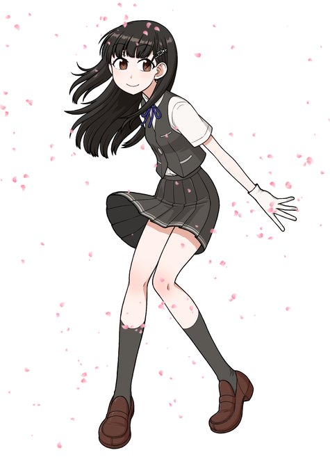 「black hair grey socks」 illustration images(Latest)