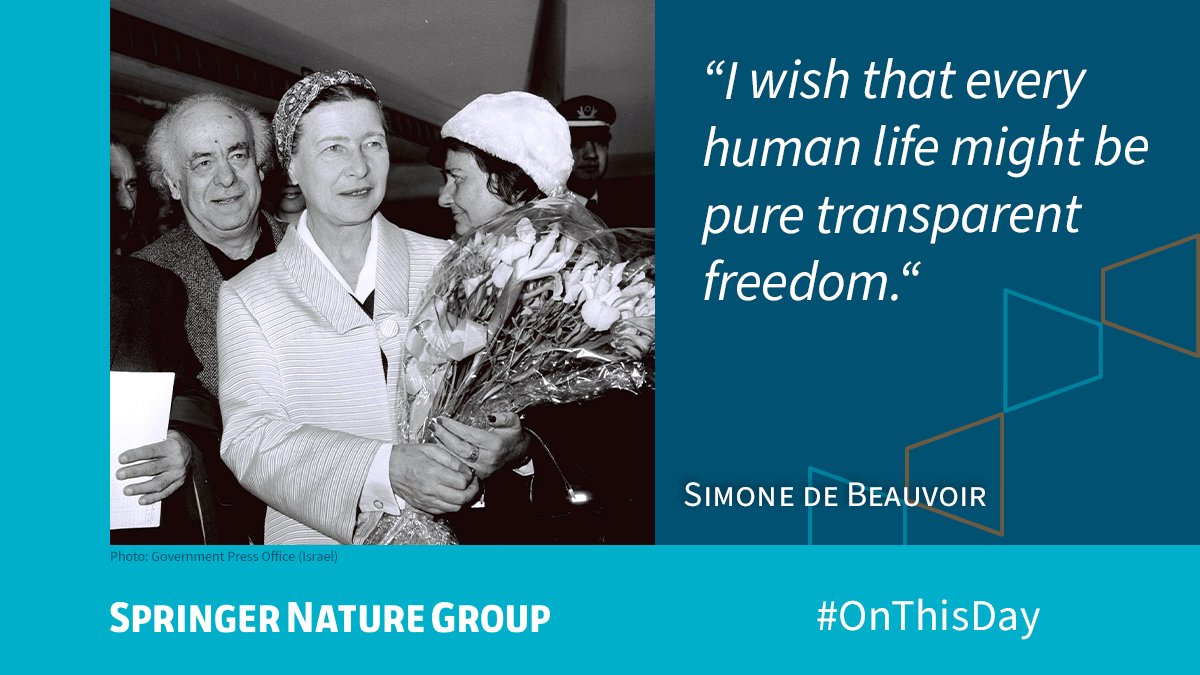 Simone de Beauvoir, who died #OTD in 1986, was a writer and feminist and a member of the intellectual fellowship of philosopher-writers who have given a literary transcription to the themes of existentialism. She is known primarily for her treatise Le Deuxième Sexe.