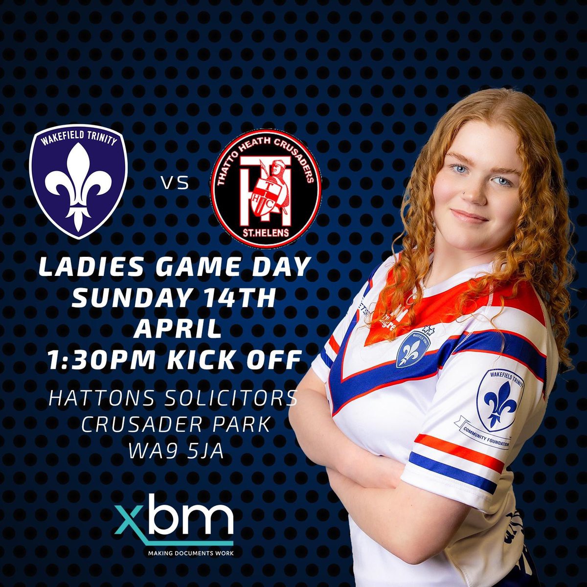 WTComFoundation's tweet photo. 🏉 #LADIESGAME
🆚 Thatto Heath Crusaders
🏟 Hattons Solicitors Crusader Park, WA9 5JA
🕗 Kick Off 1:30pm
🤝 XBM
#UpTheTrin https://t.co/Ps9xD1JFYD