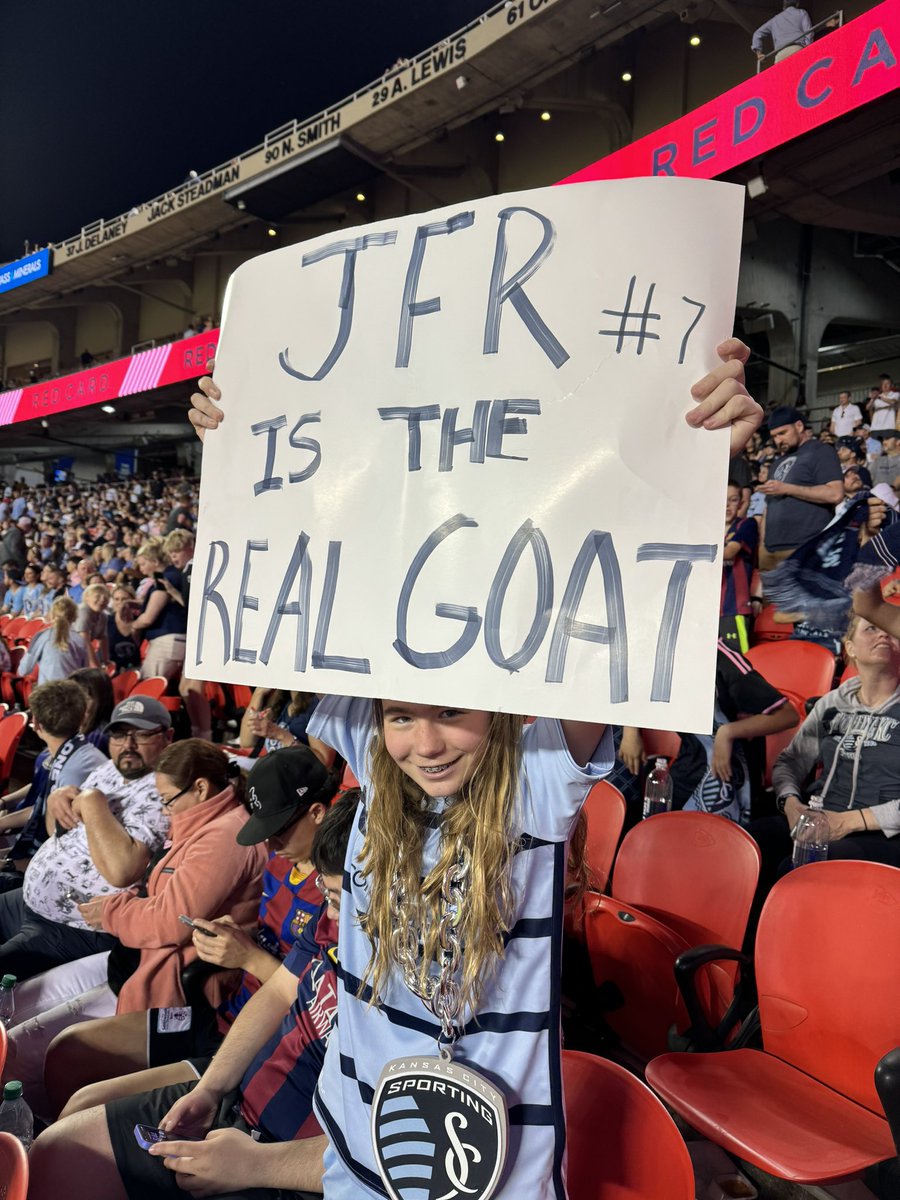 ProducerKurt's tweet photo. Sure, Messi is good….but Priscilla knows the true GOAT is @JohnnyRussell77 ! @KCCauldron @SportingKC #onesportingway #skc https://t.co/ltonMRmtvJ