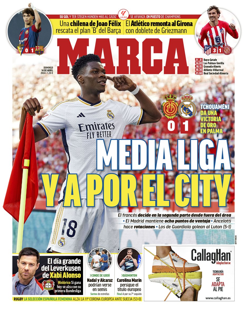 #LaPortada 🗞️ Media Liga y a por el City