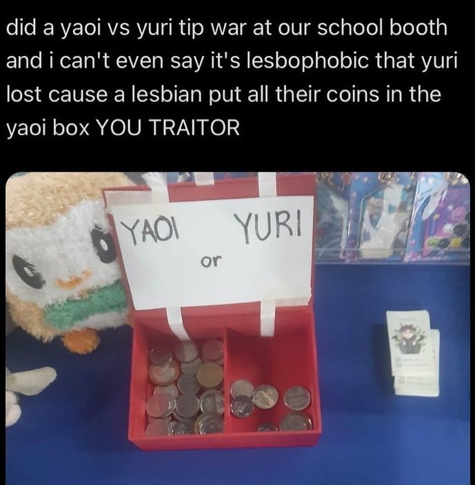 yaoi vs yuri war on the tl and all I can think of is this tweet