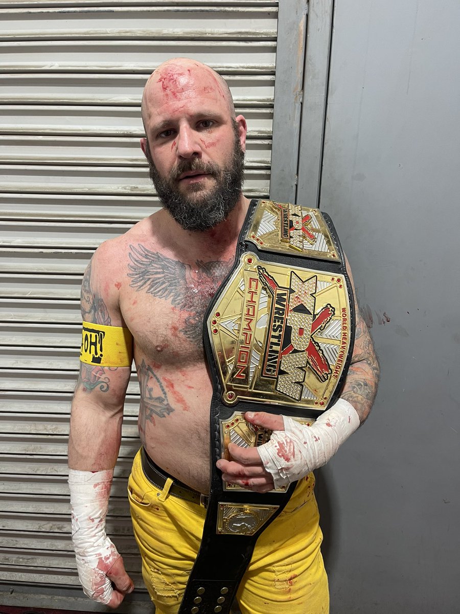 Thexpwwrestling's tweet photo. AND NEW XPW WORLD HEAVYWEIGHT CHAMPION ERIC RYAN #baptizedinblood https://t.co/KP4HcepJJO