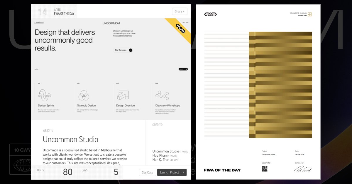 hontrandev's tweet photo. Absolutely ecstatic to share our FWA victory! Dedication yields success! π #FWAWinner
Check out our winning project on The FWA: https://t.co/0MKApbquXp and explore more of our work on our website: https://t.co/JLPeEeBH8s
Fourth FWA win ποΈποΈποΈποΈ https://t.co/AORGJqfiO2