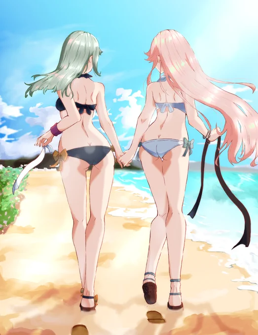 #気温が高いので気が早いが水着絵が見たい 