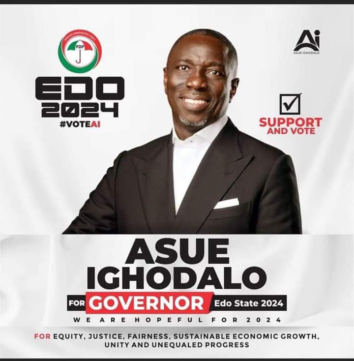 mayorofokhun's tweet photo. Integrity, Honesty, Strong moral principles, responsibility and prayers are Dr. Asue Ighodalo's watch words.
These are leadership qualities
Fortunately for us in Edo, @Aighodalo is on the ballot as PDP flagbearer in the Edo 2024 gubernatorial election.
#AsueIghodalo2024 
#Edo2024 https://t.co/nuPa7Xg3yO