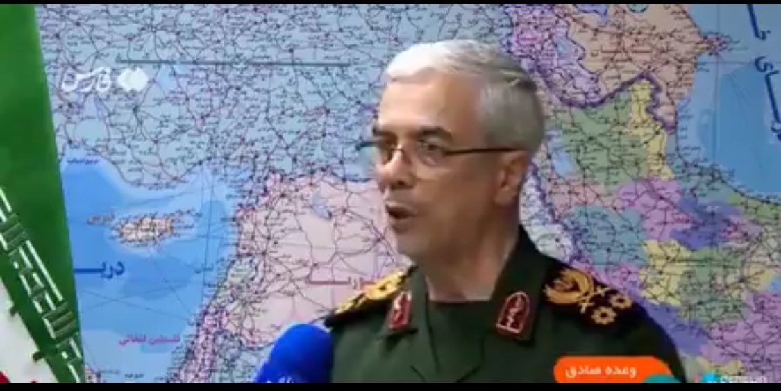 İranlı Tümgeneral Bagheri: 

“Operasyon başarıyla tamamlandı.

Biz bu operasyonu tam bir sonuç olarak görüyoruz ve operasyonun devamına yönelik bir düşüncemiz yok.”

İşte o meşhur Acem siyaseti yine sahnede!

İsrail bugüne kadar İran’ın 30 Generalini öldürdü. 

İran ise ilk kez