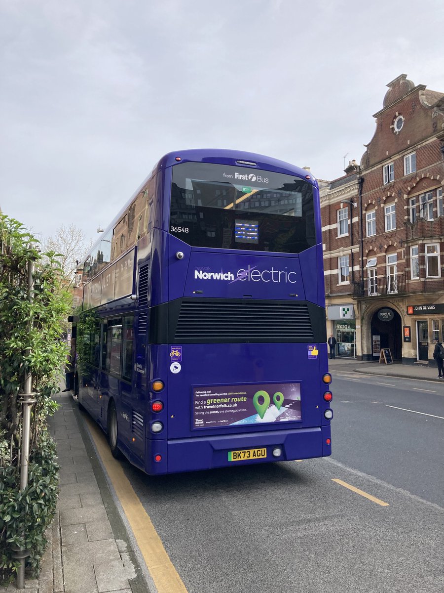 Delighted to see Electric buses in Norwich over the wkd. This means less noise and cleaner air for everyone. Well done Network Norwich. Hopefully other operators will follow their lead #buses #norwich #travel #savingenergyeverywhereigo #energy #norfolk