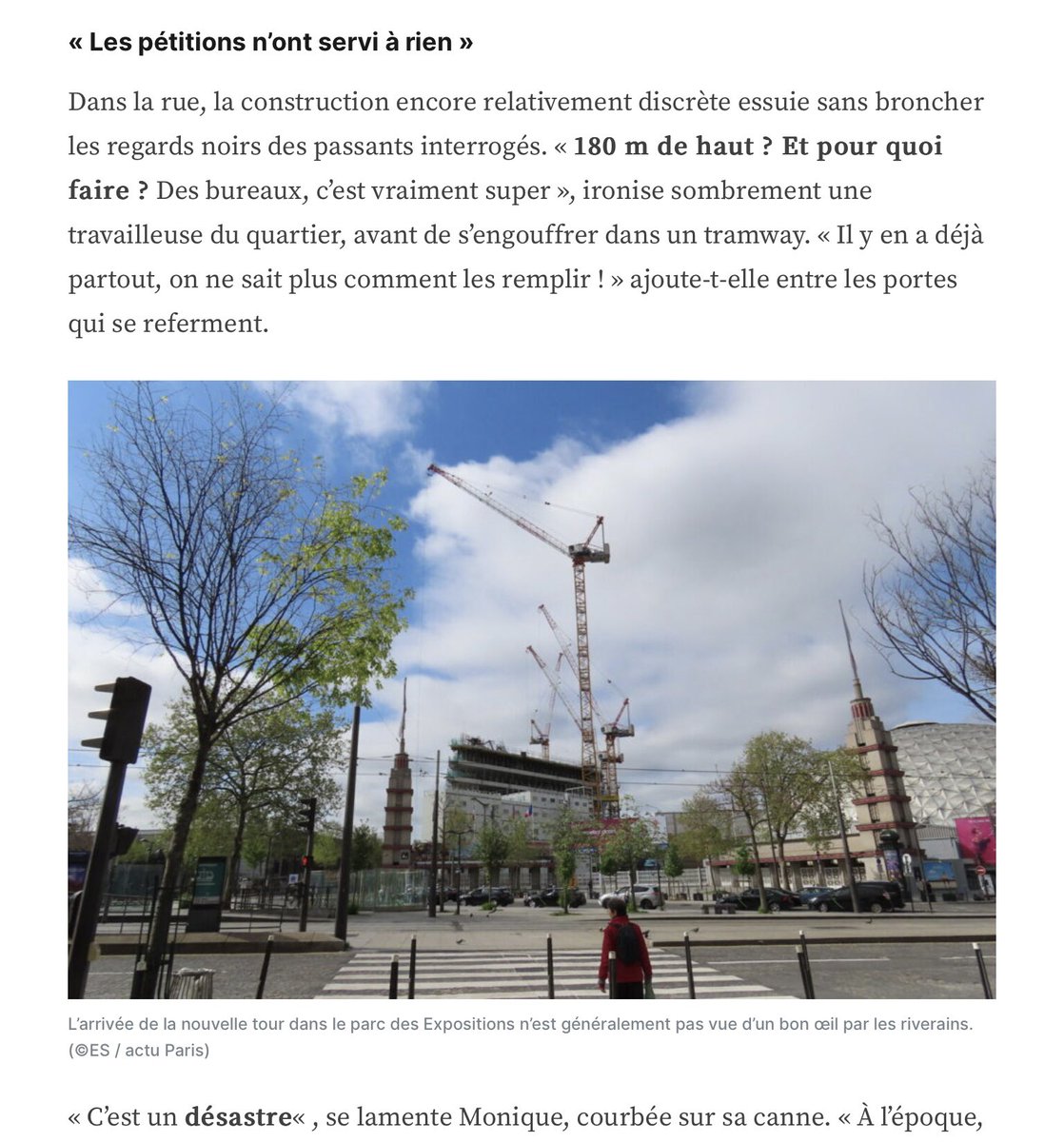 😡🔥ÎLOT DE CHALEUR Un des pires #ÎlotsDeChaleur de la capitale est en cours de construction: 70.000 m2 de bureaux dans un quartier déjà saturé. Malgré l’opposition des associations et des #Parisiens la mairie de #Paris poursuit sa politique de bétonnisation et de densification.