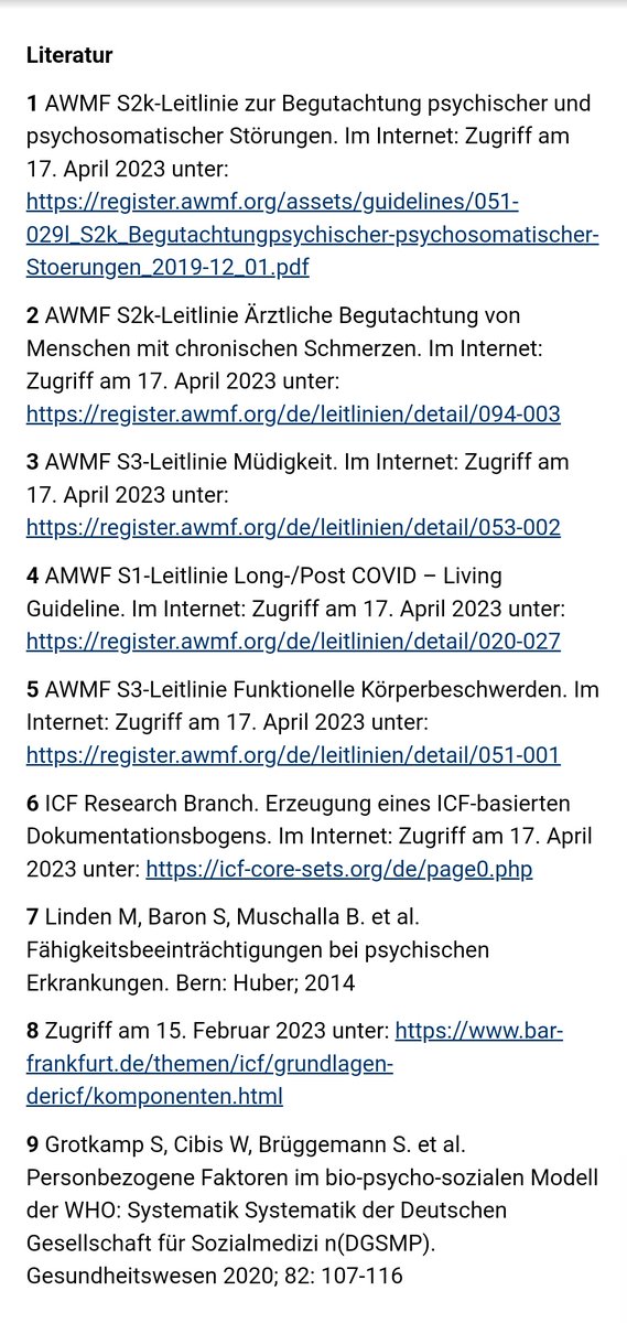 Als Referenzen werden übrigens Leitlinien der eigenen oder anderer Fachgesellschaften mit Schwerpunkt Psyche und BPS benannt (Zirkelzitat?). Nicht eine Studie aus der Longcovid/MECFS-Forschung.
Es wird Zeit, dass diese interessensgesteuerte Selbstbeweihräucherungspolitik endet.