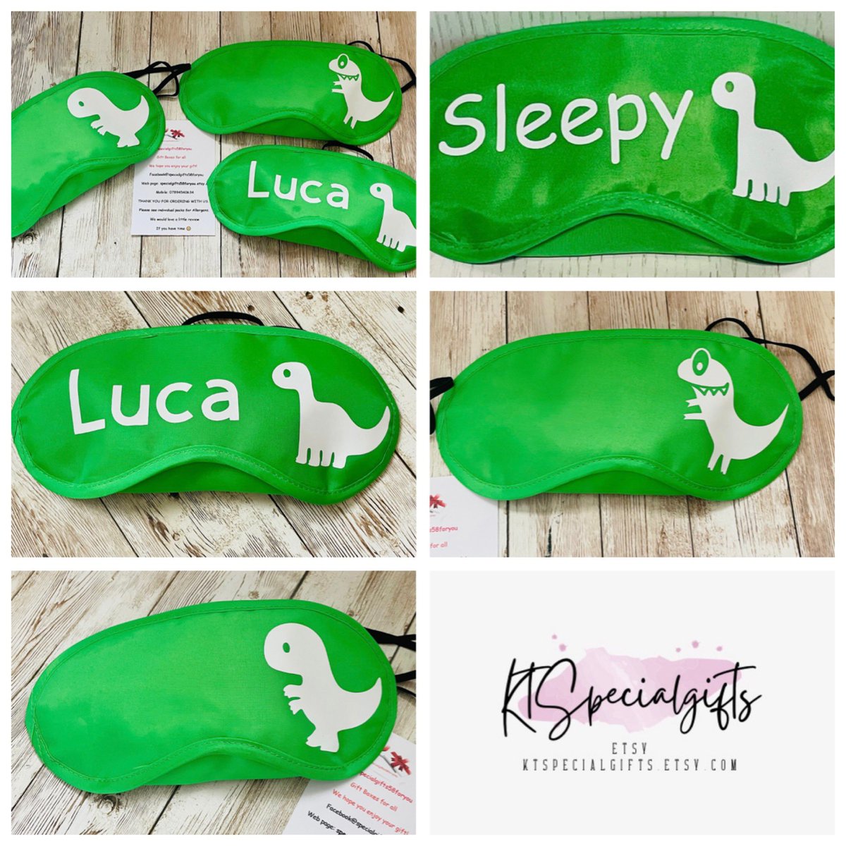 Super cute Dinosaur sleep masks. All can be personalised and perfect for any sleepover or birthday. ktspecialgifts.etsy.com/listing/165118… #dinosaur #dinosaursleepmask #dinosaurmask #dinosaurgift #sleepover #sleepovergiftideas #BirthdayBoy #etsy #etsyfinds #personalised 🦖