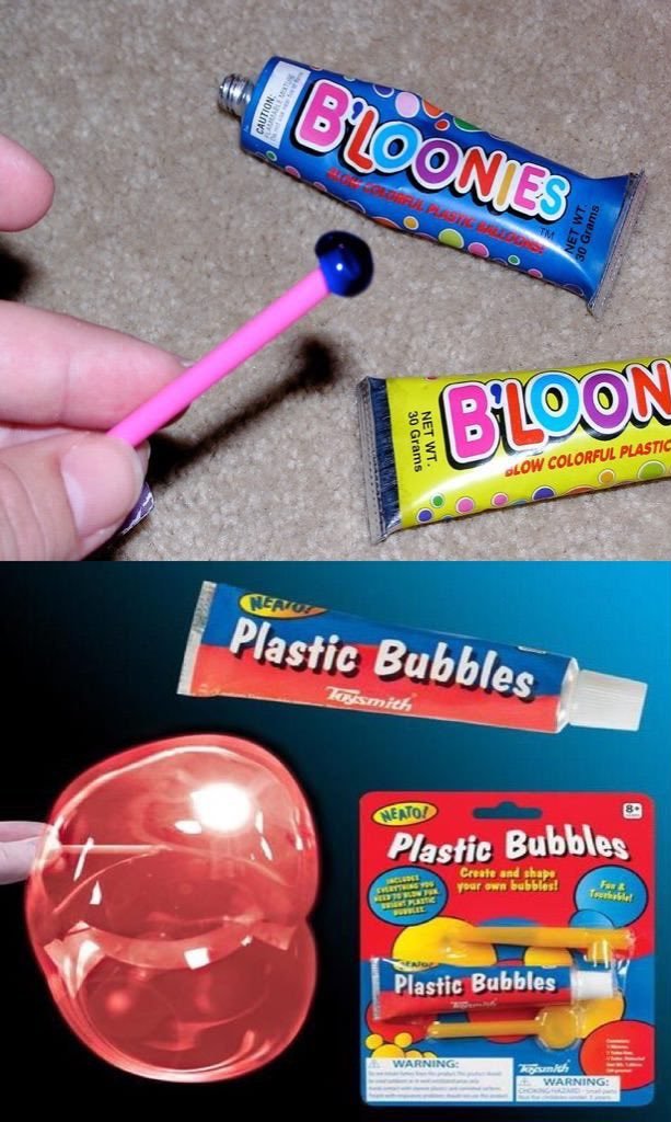 those plastic bubble balloons that smelled like chemicals and super glue