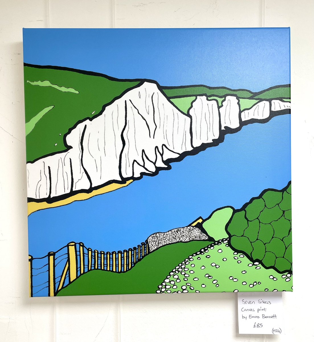 My new(ish) square canvas of #SevenSisters is on the gallery wall.