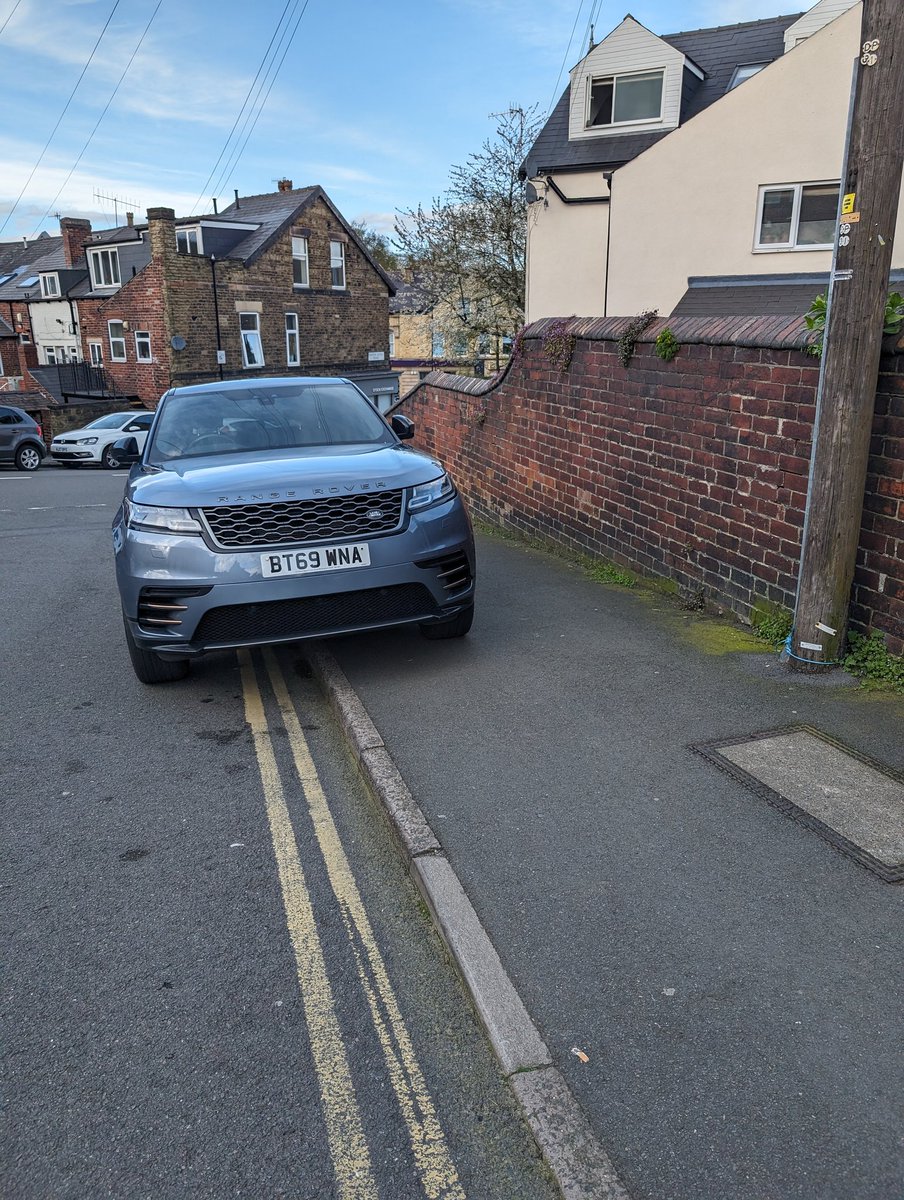 Same car at 4 different times in the last month. I presume it's there much more than I have pictures of. On double yellows. Near the school. Partially blocking the pavement. What can be done about this @cinspkevinsmith ? cc: @ParkinginSheff