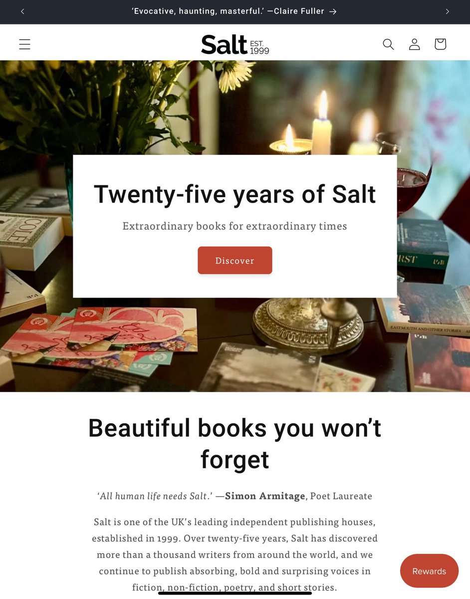 Free shipping on all Salt books until the end of April. 🥳🤩👏