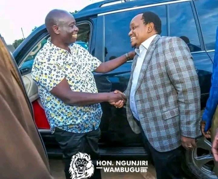 BrianMPeter's tweet image. Deputy President Rigathi Gachagua with Simba wa Nyeri Ngunjiri Wambugu.
#Mlima