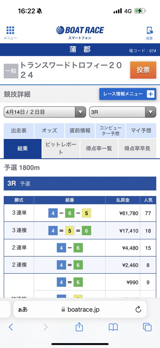 jeisonsensei's tweet photo. 【蒲郡3R】
4-6-5 617.8倍
狙い目で特大6万舟券🔥

4-5-6で走ってたけど
3周の1Mで❻中島選手が逆転！

特大6万舟券的中記念として…

PayPay61,780円✖️？名様に配布。

LINEオプチャメンバーから1名確約。

この投稿『いいねして『RP』
＠jeisonsensei フォローで参加完了！
https://t.co/7x0FXXekuX https://t.co/E7X19pmjdv