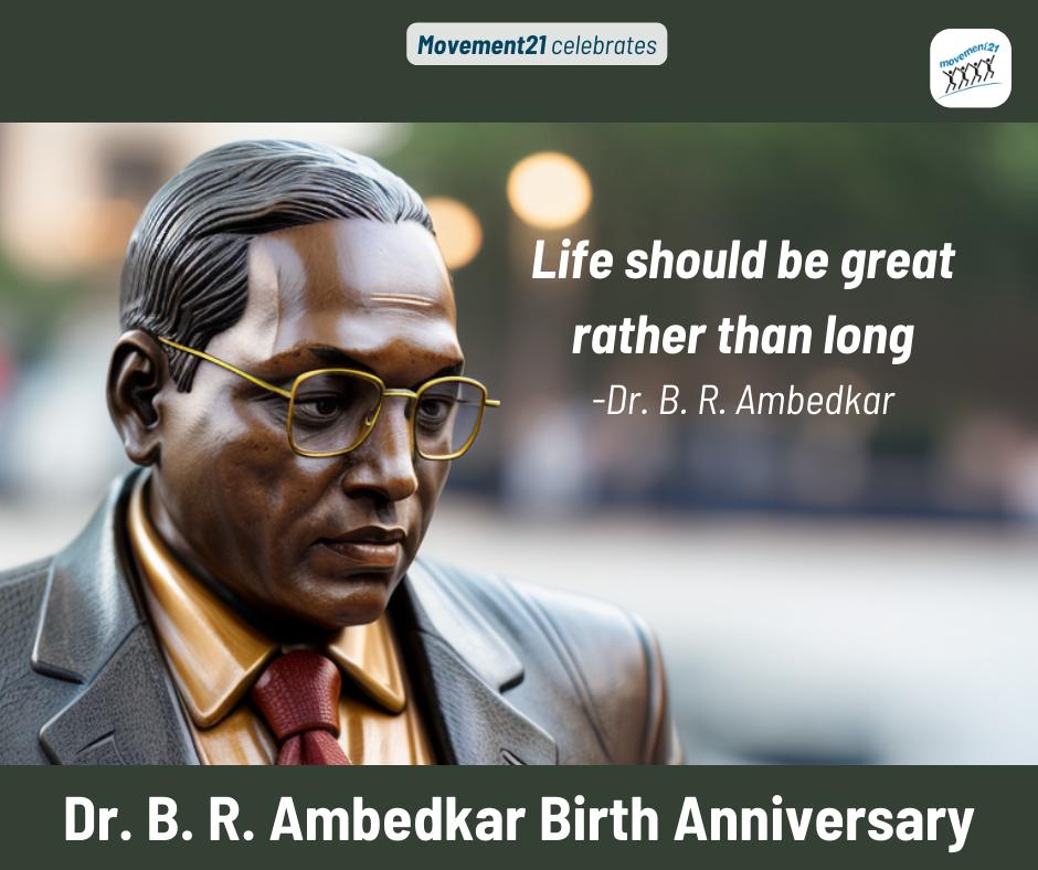 Dr. Ambedkar's unwavering dedication to equality in diversity empowers us to strive for a more inclusive and compassionate society. #DrAmbedkar #Equality #Diversity #CelebratingEqualityinDiversity #Movement21 #EqualityInDiversity