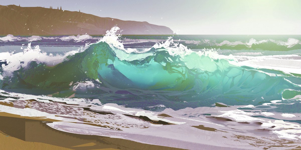 zaijoubu's tweet image. wavy 🌊 #pleinairapril