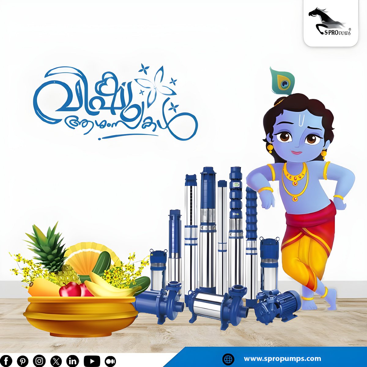 spropumpsindia's tweet photo. May the blessings of Lord Vishnu fill your home with happiness and prosperity on this auspicious day of Vishu. ...

#happyvishu #spropumps #keralafestival https://t.co/L4NUEQYP8e