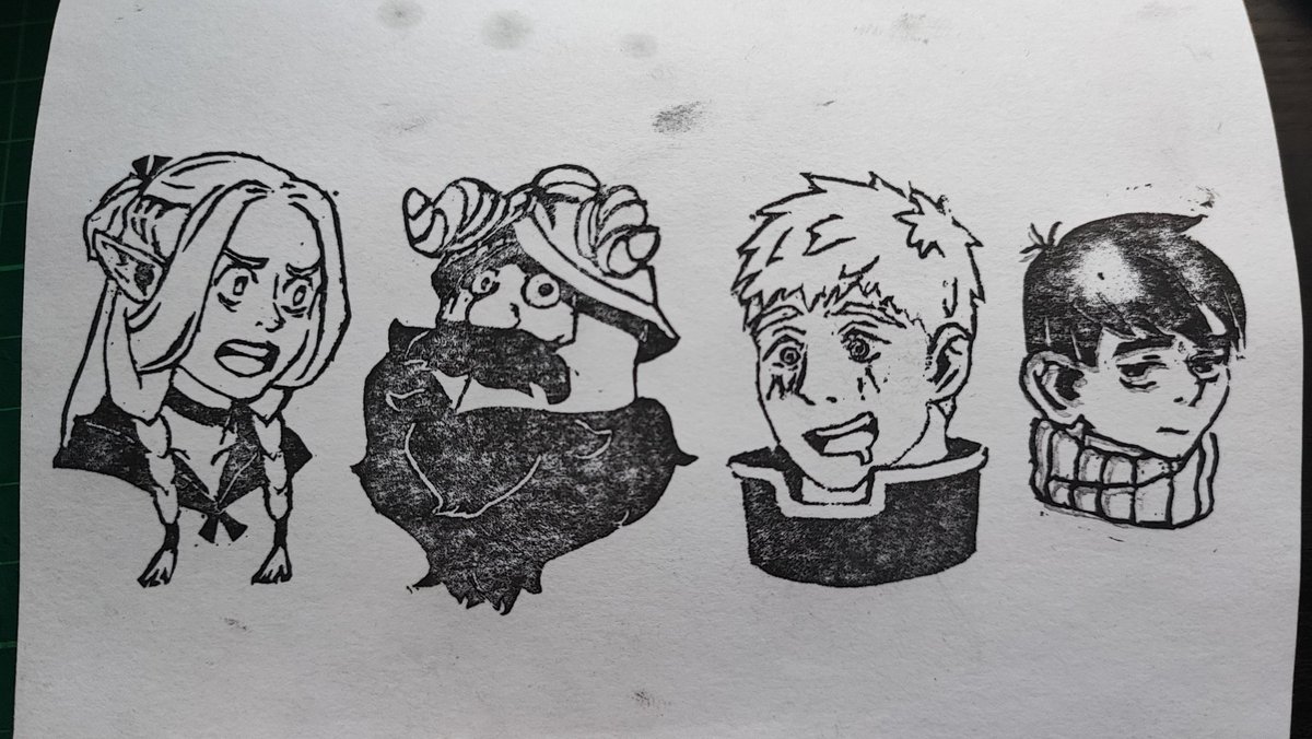 Dungeon Meshi stamps

...my hand hurts haha

#dungeonmeshi #ダンジョン飯 #stamps #linocut