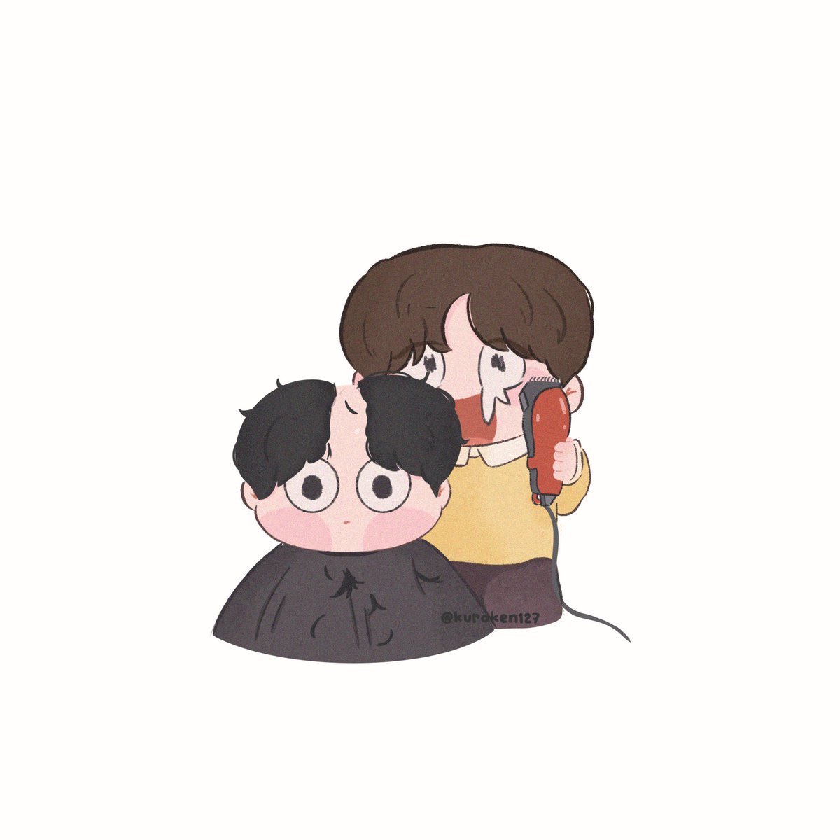 kuroken127's tweet photo. jungwoo’s pure &amp; innocent hair salon’s first customer of the day 🍙 

#TAEYONG #NCT태용 #태용 #정우 https://t.co/ozjPhukhq1
