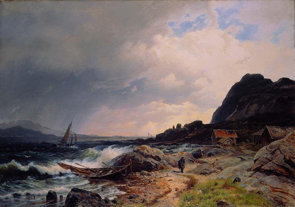 Morten Müller Ved Hardangerfjordens utløp c. 1866