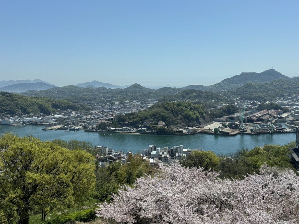 【午後の尾道水道 Onomichi Channel in this afternoon】こんにちは。

ただいま特別展「海からの贈りもの」開催中！よろしくお願いします。#尾道水道 #尾道 #日本遺産 #桜 🌸