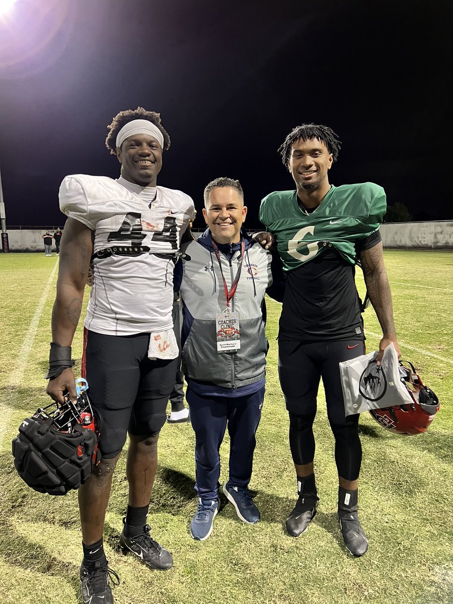 Great to be @AztecFB practice tonight watching 2 former @NadeFootball players making plays!