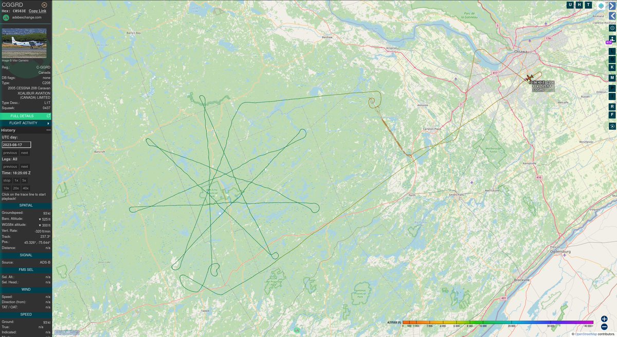 engelsjk's tweet photo. @steffanwatkins C-GGRD #C0563E flew a similar pattern at the same location in Aug 2023.
https://t.co/VMlUr6ToTH
Possibly related to airborne geophysics surveying by Xcalibur Multiphysics.
https://t.co/BtWDeeAGCy (photo link) https://t.co/uVE9SJ6VHW