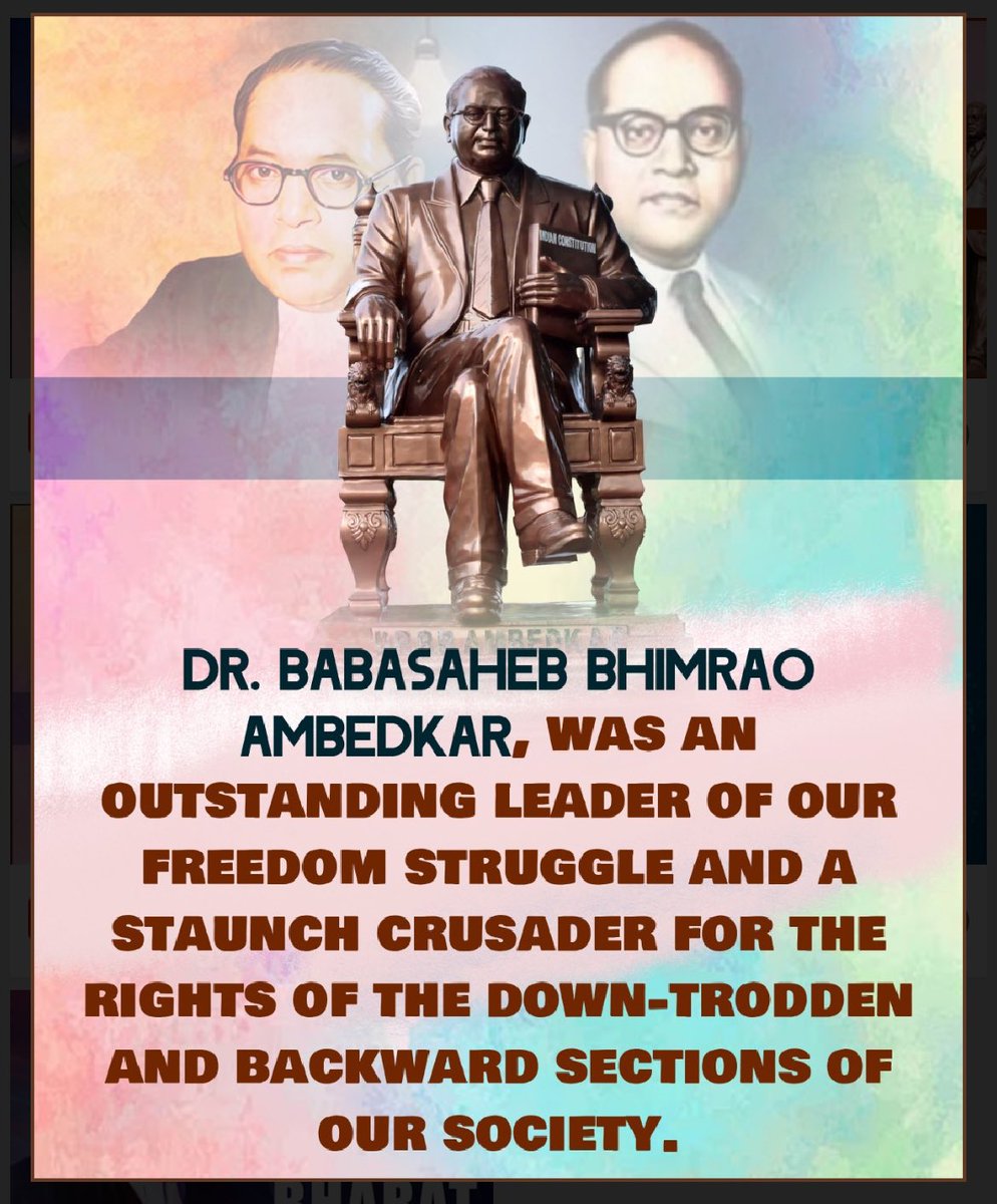 डॉ. भीमराव आंबेडकर ने अपने जीवन के 65 वर्षों में सामाजिक, आर्थिक, राजनीतिक, शैक्षणिक, धार्मिक, ऐतिहासिक, सांस्कृतिक, साहित्यिक, औद्योगिक, संवैधानिक आदि क्षेत्रों में अनगिनत कार्य करके राष्ट्र निर्माण में महत्वपूर्ण योगदान दिया … #Ambedkar