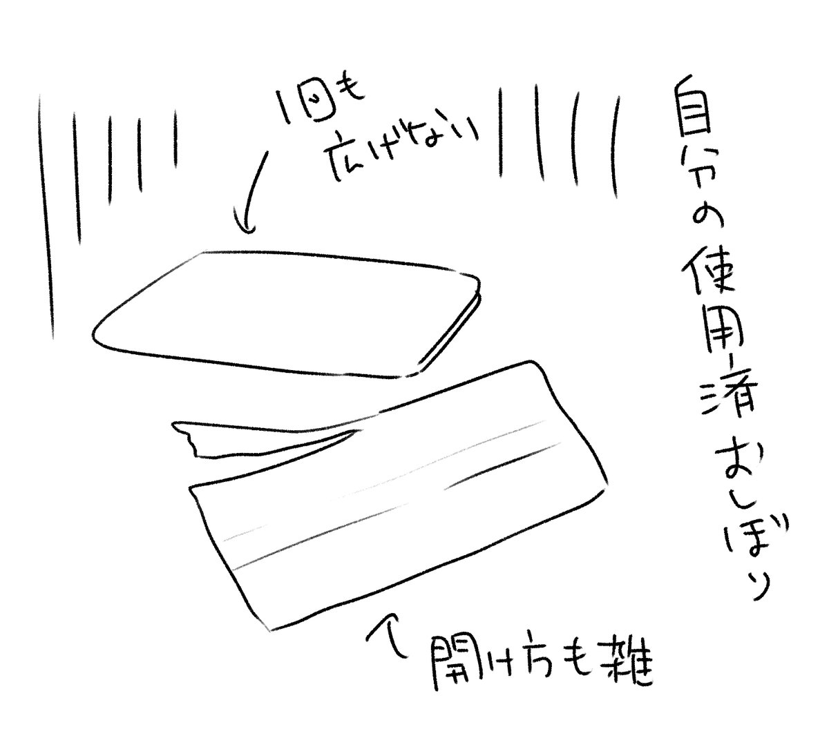 紙おしぼりを丁寧に広げて使うような丁寧さが欲しい 