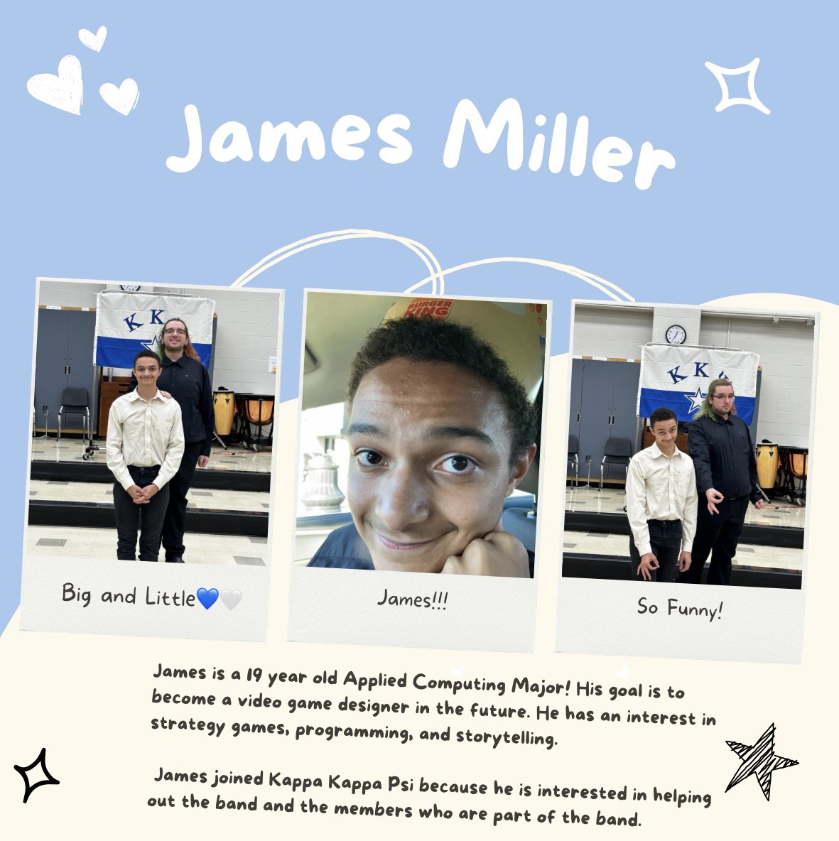 KKPsiCUP's tweet photo. Our next Brother is James Miller! James is another new member of the Stephan’s family. His big, Brendan Winkles, and the Chapter is so proud of how much he has grown! We know you will do amazing things! https://t.co/0VWa3ULoQ6
